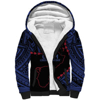 Personalized Guam 80th Anniversary Liberation Day Sherpa Hoodie Guahan Basic Seal LT9 Unisex Black - Polynesian Pride