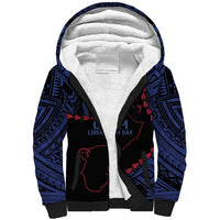 Personalized Guam 80th Anniversary Liberation Day Sherpa Hoodie Guahan Basic Seal LT9 Unisex Black - Polynesian Pride