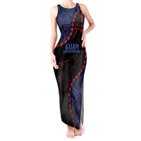 Personalized Guam 80th Anniversary Liberation Day Tank Maxi Dress Guahan Basic Seal LT9 Women Black - Polynesian Pride