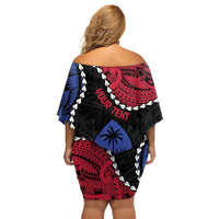 Personalized Guam 80th Anniversary Liberation Day Off Shoulder Short Dress Tano I Man Chamoru Since 1944 LT9 - Polynesian Pride
