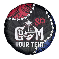 Personalized Guam 80th Anniversary Liberation Day Spare Tire Cover Tano I Man Chamoru Since 1944
