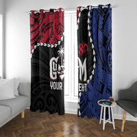 Personalized Guam 80th Anniversary Liberation Day Window Curtain Tano I Man Chamoru Since 1944