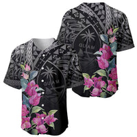 Guahan Puti Tai Nobiu Baseball Jersey Guam Bougainvillea Flower Art