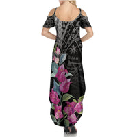 Guahan Puti Tai Nobiu Summer Maxi Dress Guam Bougainvillea Flower Art LT9 - Polynesian Pride