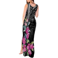 Guahan Puti Tai Nobiu Tank Maxi Dress Guam Bougainvillea Flower Art LT9 - Polynesian Pride