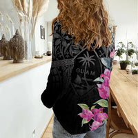 Guahan Puti Tai Nobiu Women Casual Shirt Guam Bougainvillea Flower Art