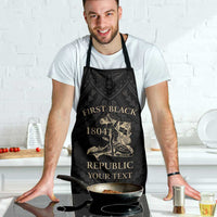 Personalized Haiti First Black Republic Apron Negre Marron With Map And Flag LT9 - Polynesian Pride