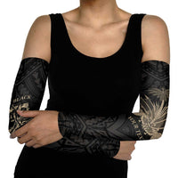 Personalized Haiti First Black Republic Arm Sleeves Negre Marron With Map And Flag - Polynesian Pride