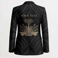 Personalized Haiti First Black Republic Blazer Negre Marron With Map And Flag LT9 - Polynesian Pride