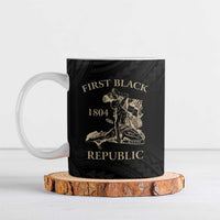 Personalized Haiti First Black Republic Ceramic Mug Negre Marron With Map And Flag LT9 Black - Polynesian Pride