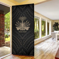 Personalized Haiti First Black Republic Door Cover Negre Marron With Map And Flag - Polynesian Pride