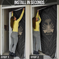 Personalized Haiti First Black Republic Door Cover Negre Marron With Map And Flag - Polynesian Pride