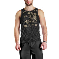 Personalized Haiti First Black Republic Men Tank Top Negre Marron With Map And Flag LT9 - Polynesian Pride