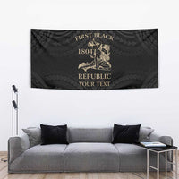 Personalized Haiti First Black Republic Tapestry Negre Marron With Map And Flag