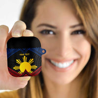Personalized Philippines AirPods Case Polynesian Tribal Tattoo with Filipino Flag Motif LT9 Black - Polynesian Pride