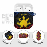 Personalized Philippines AirPods Case Polynesian Tribal Tattoo with Filipino Flag Motif LT9 - Polynesian Pride