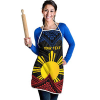 Personalized Philippines Apron Polynesian Tribal Tattoo with Filipino Flag Motif - Polynesian Pride
