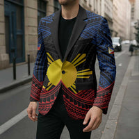 Personalized Philippines Blazer Polynesian Tribal Tattoo with Filipino Flag Motif - Polynesian Pride