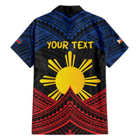 Personalized Philippines Hawaiian Shirt Polynesian Tribal Tattoo with Filipino Flag Motif