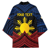 Personalized Philippines Kimono Polynesian Tribal Tattoo with Filipino Flag Motif - Polynesian Pride
