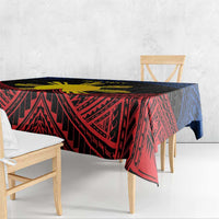 Personalized Philippines Tablecloth Polynesian Tribal Tattoo with Filipino Flag Motif