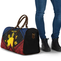 Personalized Philippines Travel Bag Polynesian Tribal Tattoo with Filipino Flag Motif - Polynesian Pride
