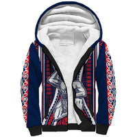 Aotearoa Father's Day Gift For Dad Sherpa Hoodie Aroha Ahau Ki A Koe Papa - Maori Style Pattern LT9 Unisex Red - Polynesian Pride