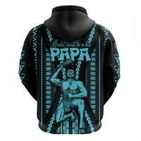 Aotearoa Fathers Day Gift For Dad Hoodie Aroha Ahau Ki A Koe Papa Aqua Maori Style Pattern LT9 - Polynesian Pride