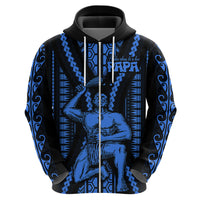 Aotearoa Fathers Day Gift For Dad Hoodie Aroha Ahau Ki A Koe Papa Blue Maori Style Pattern LT9 - Polynesian Pride