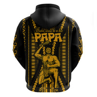 Aotearoa Fathers Day Gift For Dad Hoodie Aroha Ahau Ki A Koe Papa Gold Maori Style Pattern LT9 - Polynesian Pride