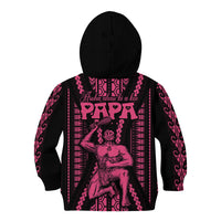 Maori Fathers Day New Zealand Kid Hoodie Aroha Ahau Ki A Koe Papa - Pink LT9 - Polynesian Pride