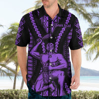 Custom Maori Fathers Day New Zealand Hawaiian Shirt Aroha Ahau Ki A Koe Papa - Purple LT9 - Polynesian Pride