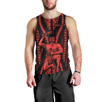 Custom Maori Fathers Day New Zealand Men Tank Top Aroha Ahau Ki A Koe Papa - Red LT9 - Polynesian Pride