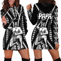 Custom Maori Fathers Day New Zealand Hoodie Dress Aroha Ahau Ki A Koe Papa - Black LT9 - Polynesian Pride