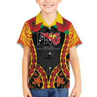 Personalised Papua New Guinea Remembrance Day Family Matching Puletasi and Hawaiian Shirt LT9 Son's Shirt Red - Polynesian Pride