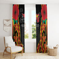 Personalised Papua New Guinea Remembrance Day Window Curtain LT9 - Polynesian Pride