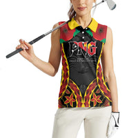 Personalised Papua New Guinea Remembrance Day Women Sleeveless Polo Shirt LT9 - Polynesian Pride