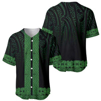 New Zealand Maori Kowhaiwhai Baseball Jersey Kakariki Maui and Mangopare