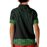 New Zealand Maori Kowhaiwhai Kid Polo Shirt Kakariki Maui and Mangopare
