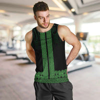 New Zealand Maori Kowhaiwhai Men Tank Top Kakariki Maui and Mangopare