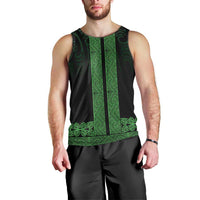 New Zealand Maori Kowhaiwhai Men Tank Top Kakariki Maui and Mangopare