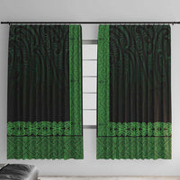 New Zealand Maori Kowhaiwhai Window Curtain Kakariki Maui and Mangopare