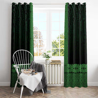 New Zealand Maori Kowhaiwhai Window Curtain Kakariki Maui and Mangopare