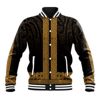 New Zealand Maori Kowhaiwhai Baseball Jacket Karaka Maui and Mangopare