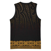 New Zealand Maori Kowhaiwhai Basketball Jersey Karaka Maui and Mangopare - Polynesian Pride