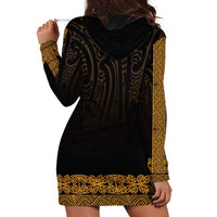 New Zealand Maori Kowhaiwhai Hoodie Dress Karaka Maui and Mangopare