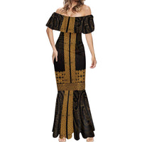 New Zealand Maori Kowhaiwhai Mermaid Dress Karaka Maui and Mangopare