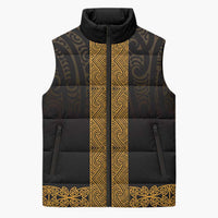 New Zealand Maori Kowhaiwhai Sleeveless Puffer Jacket Karaka Maui and Mangopare - Polynesian Pride