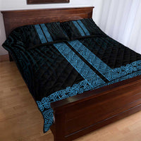 New Zealand Maori Kowhaiwhai Quilt Bed Set Kikorangi Maui and Mangopare