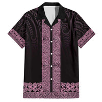 New Zealand Maori Kowhaiwhai Family Matching Short Sleeve Bodycon Dress and Hawaiian Shirt Mawhero Maui and Mangopare